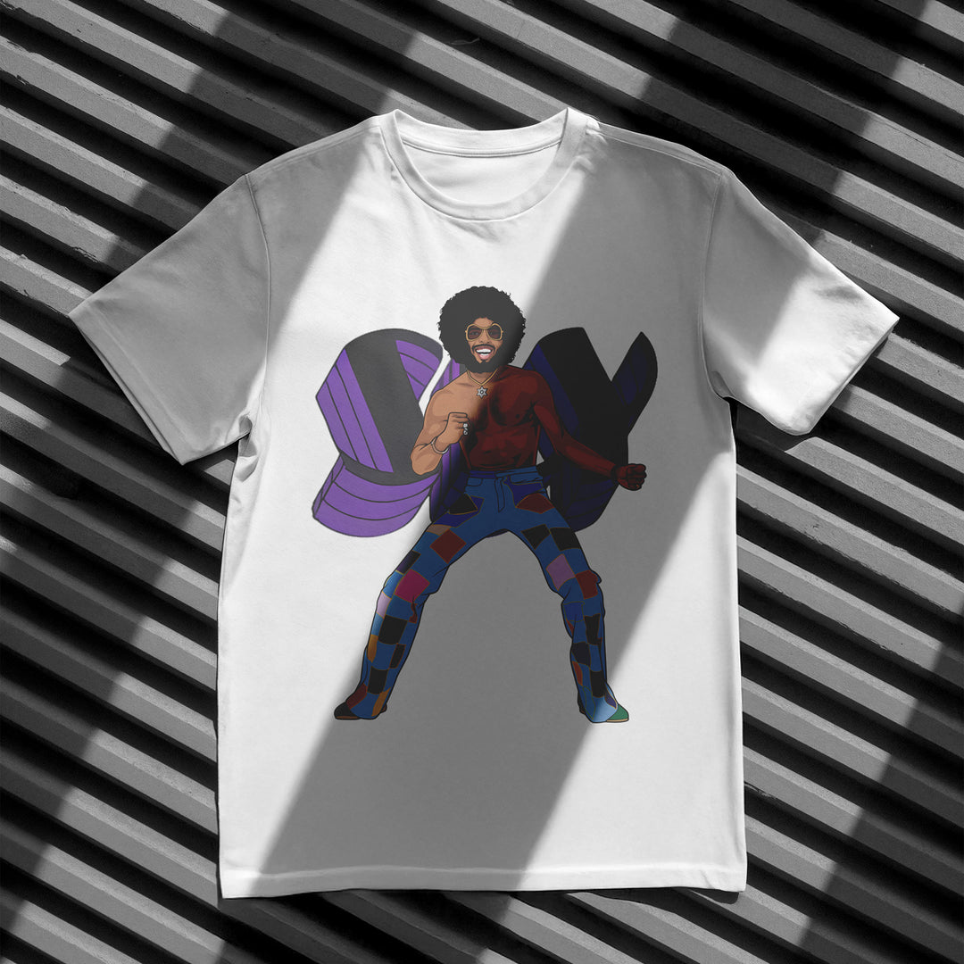 SLY STONE Hand-Drawn Funk/Soul Portrait Tee