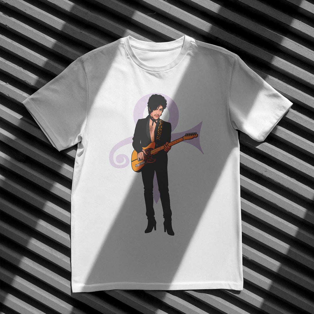 PRINCE Hand-Drawn Art-Pop/Funk Portrait Tee