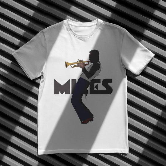 MILES DAVIS Hand-Drawn Jazz Icon Portrait Tee