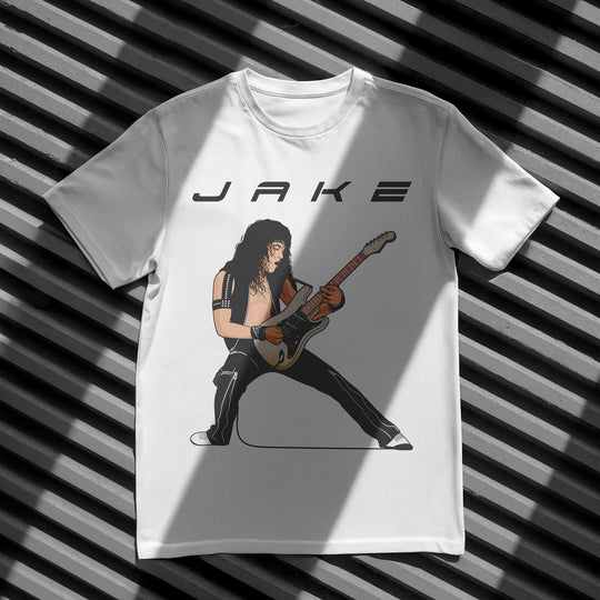 JAKE E. LEE Hand-Drawn 80s Metal Portrait Tee