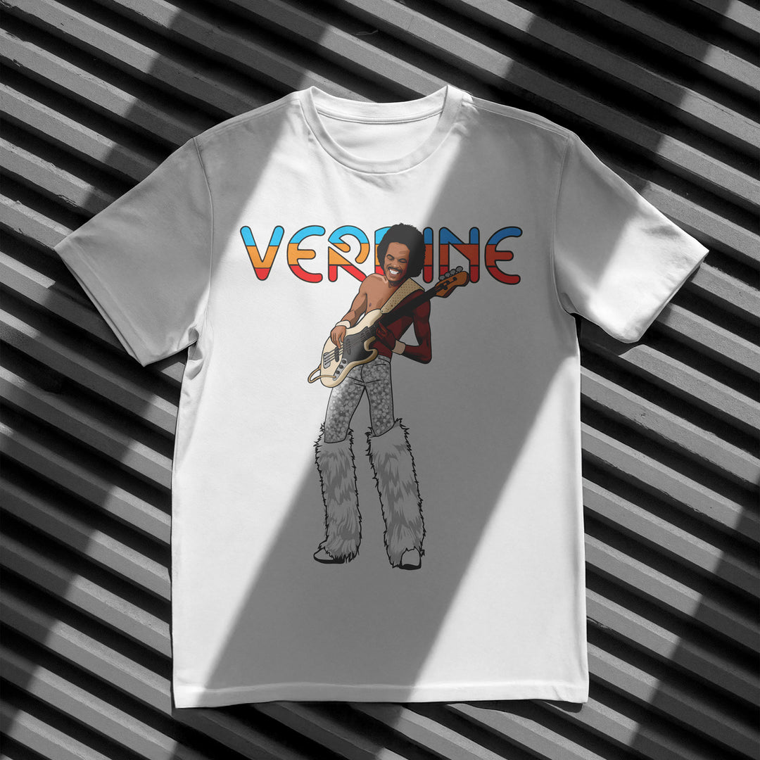 VERDINE WHITE Hand-Drawn Funk/Bass Portrait Tee