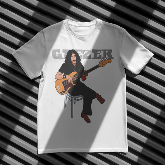 GEEZER BUTLER Hand-Drawn Heavy Bass Portrait Tee
