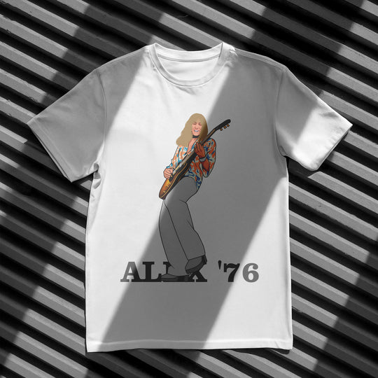 ALEX LIFESON ’76 Hand-Drawn Prog Rock Portrait Tee