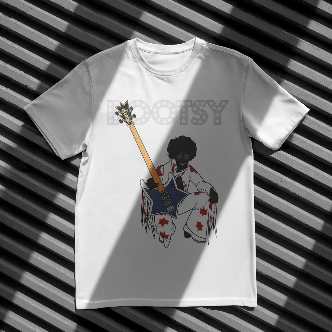 BOOTSY Hand-Drawn Funk Bass Portrait Tee
