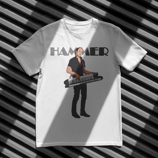 JAN HAMMER Hand-Drawn Synth/Fusion Portrait Tee