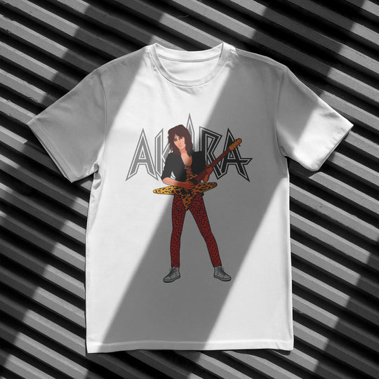 AKIRA TAKASAKI Hand-Drawn 80s Metal/Shred Portrait Tee