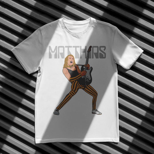 MATTHIAS JABS Hand-Drawn Hard Rock Portrait Tee