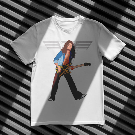 EVH V1 Hand-Drawn Rock Guitar Portrait Tee