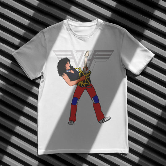 EVH V2 Hand-Drawn Rock Guitar Portrait Tee