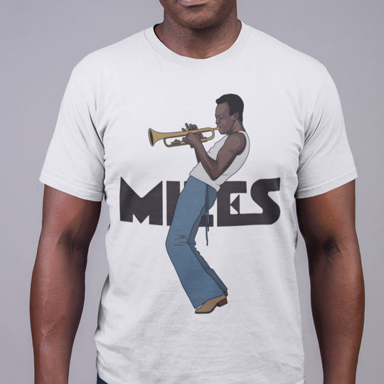 MILES DAVIS Hand-Drawn Jazz Icon Portrait Tee