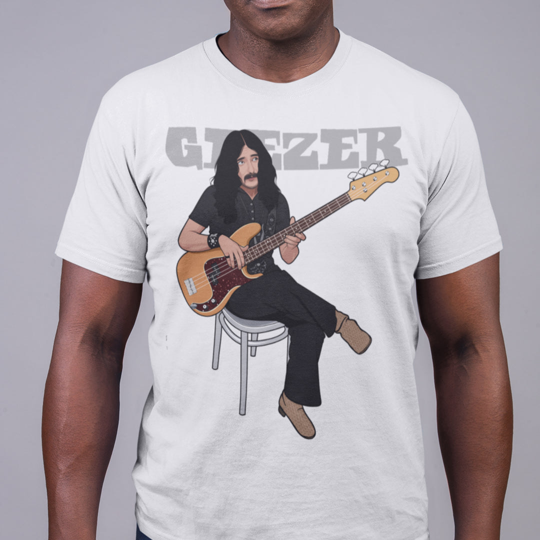 GEEZER BUTLER Hand-Drawn Heavy Bass Portrait Tee