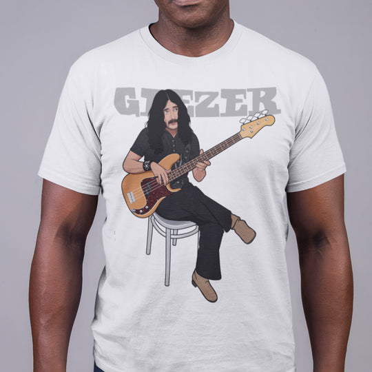GEEZER BUTLER Hand-Drawn Heavy Bass Portrait Tee