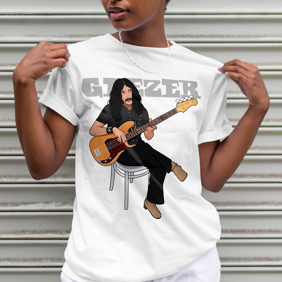 GEEZER BUTLER Hand-Drawn Heavy Bass Portrait Tee
