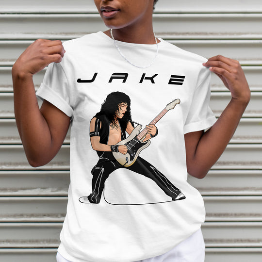 JAKE E. LEE Hand-Drawn 80s Metal Portrait Tee