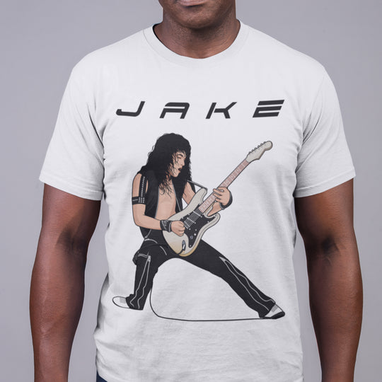JAKE E. LEE Hand-Drawn 80s Metal Portrait Tee