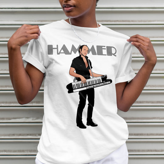 JAN HAMMER Hand-Drawn Synth/Fusion Portrait Tee