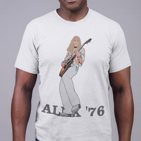ALEX LIFESON ’76 Hand-Drawn Prog Rock Portrait Tee