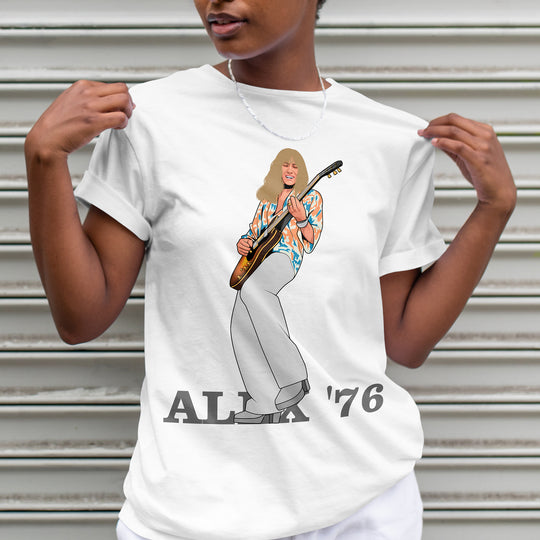 ALEX LIFESON ’76 Hand-Drawn Prog Rock Portrait Tee