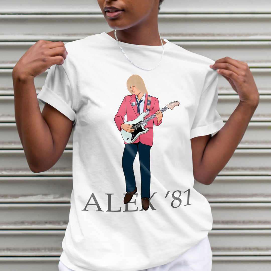 ALEX LIFESON ’81 Hand-Drawn Prog/New-Wave Era Portrait Tee