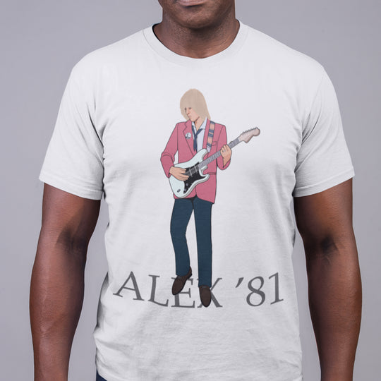 ALEX LIFESON ’81 Hand-Drawn Prog/New-Wave Era Portrait Tee