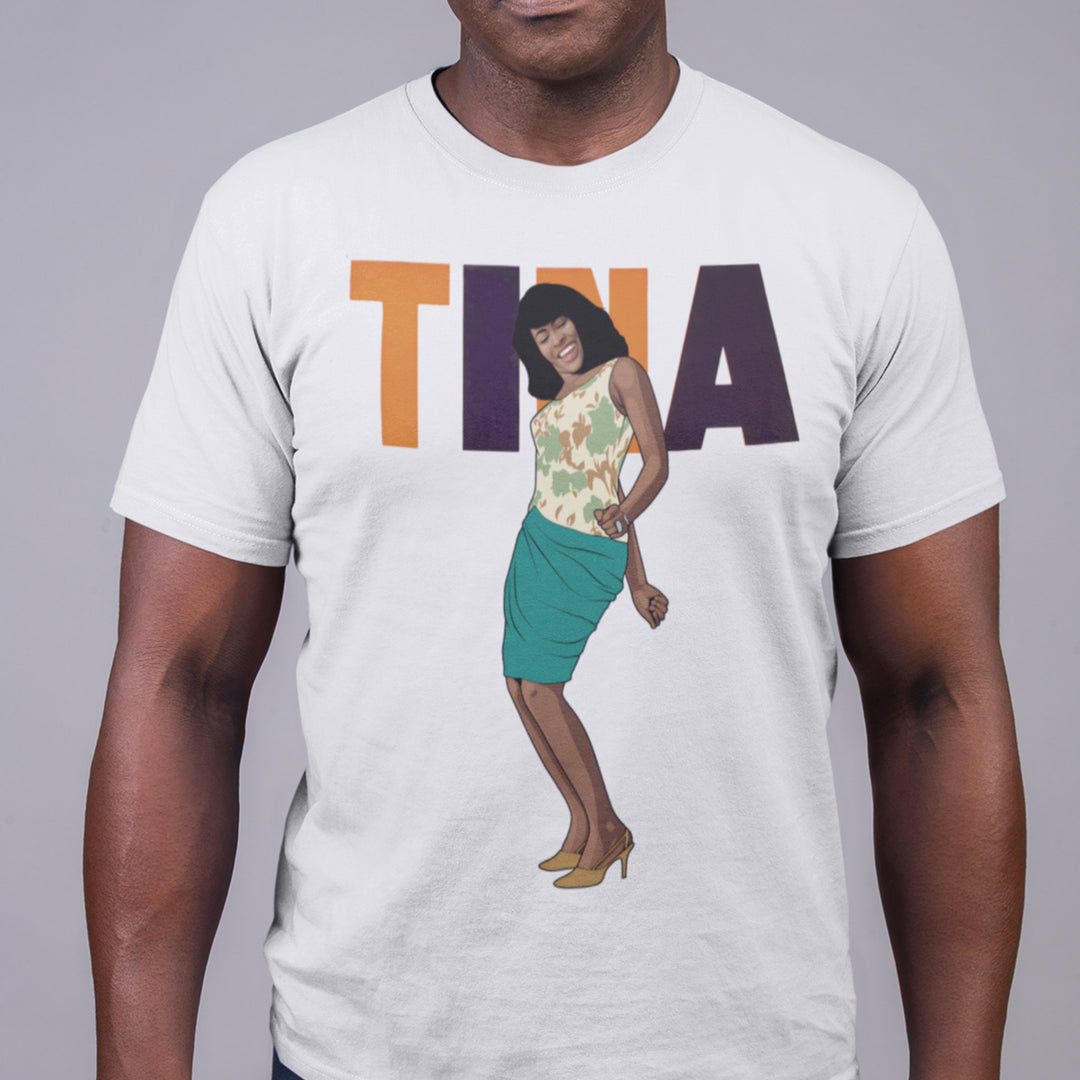 TINA TURNER Hand-Drawn Rock/Soul Portrait Tee