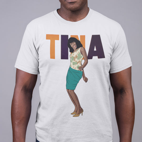 TINA TURNER Hand-Drawn Rock/Soul Portrait Tee
