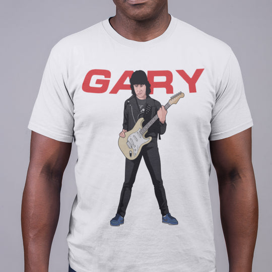 GARY MOORE Hand-Drawn Blues/Rock Guitar Portrait Tee