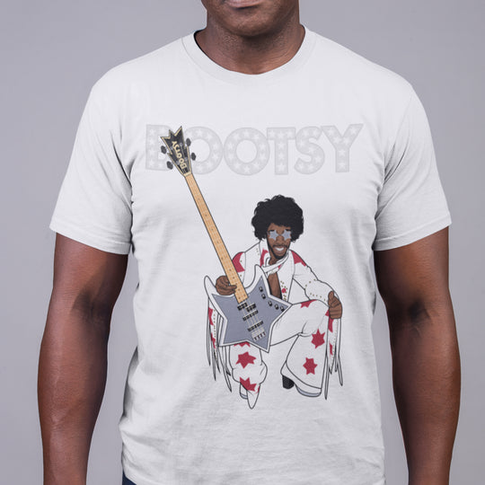 BOOTSY Hand-Drawn Funk Bass Portrait Tee