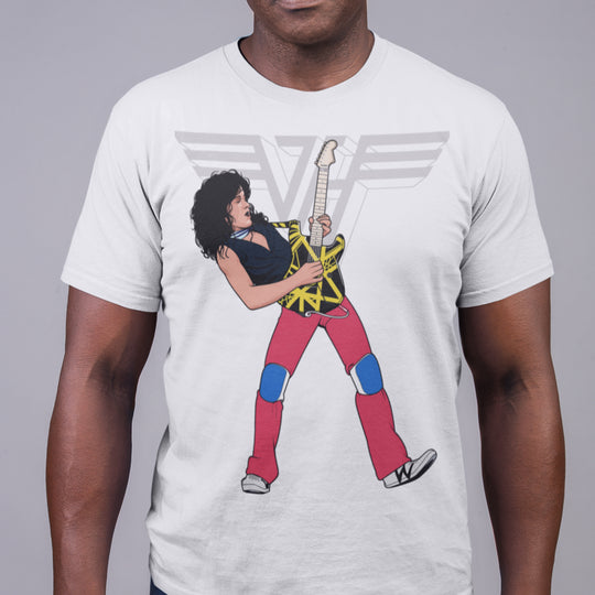 EVH V2 Hand-Drawn Rock Guitar Portrait Tee