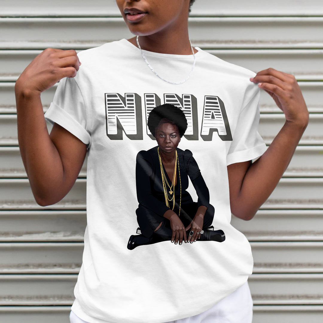 SIMONE Hand-Drawn Soul/Jazz Portrait Tee