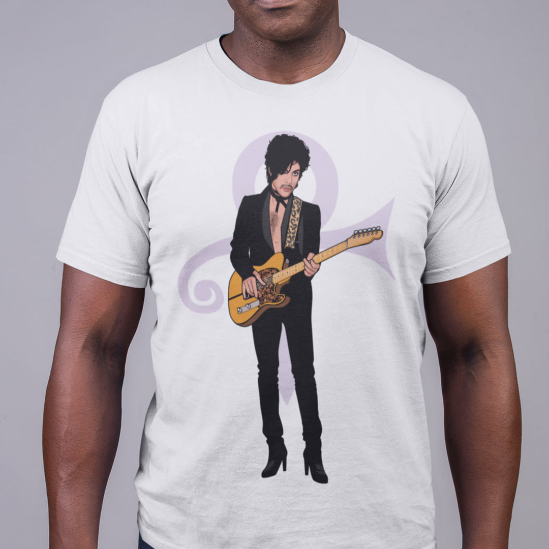 PRINCE Hand-Drawn Art-Pop/Funk Portrait Tee