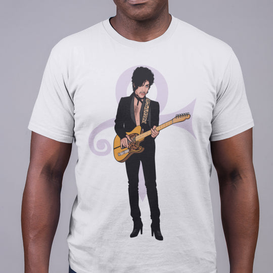 PRINCE Hand-Drawn Art-Pop/Funk Portrait Tee