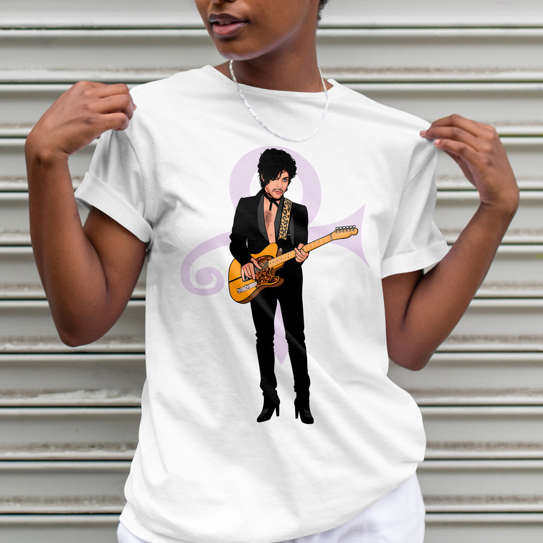 PRINCE Hand-Drawn Art-Pop/Funk Portrait Tee