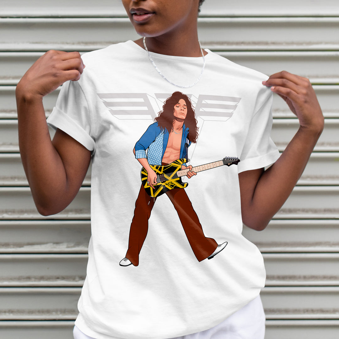 EVH V1 Hand-Drawn Rock Guitar Portrait Tee