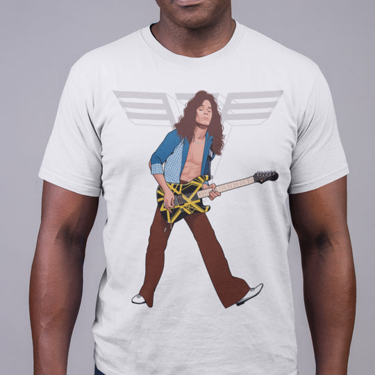 EVH V1 Hand-Drawn Rock Guitar Portrait Tee
