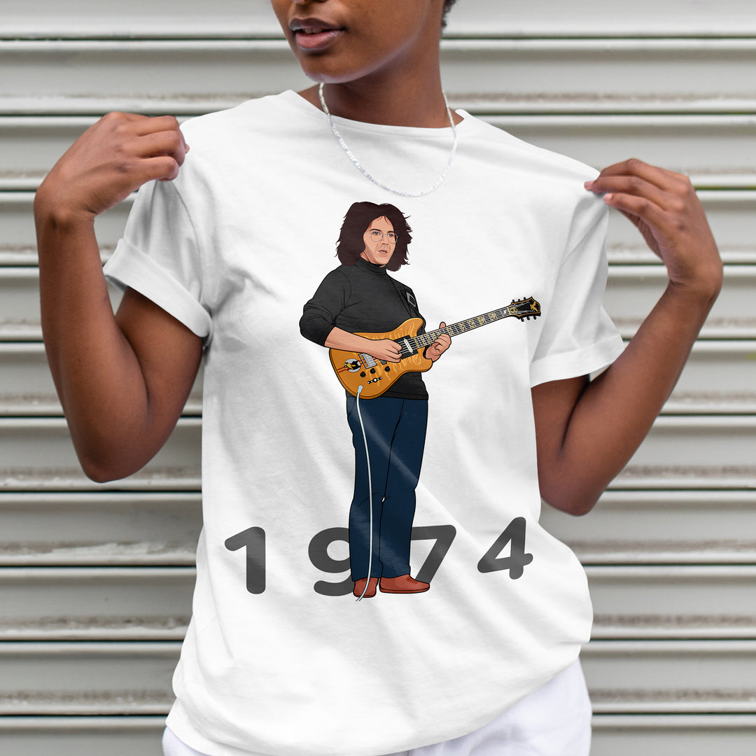 JERRY GARCIA ’74 Hand-Drawn Psychedelic/Folk Portrait Tee