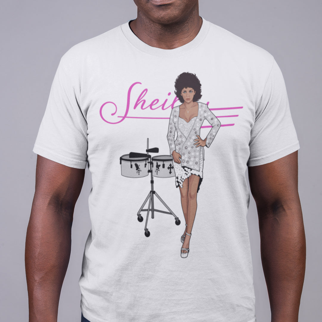 SHEILA E Hand-Drawn Percussion/Soul Portrait Tee