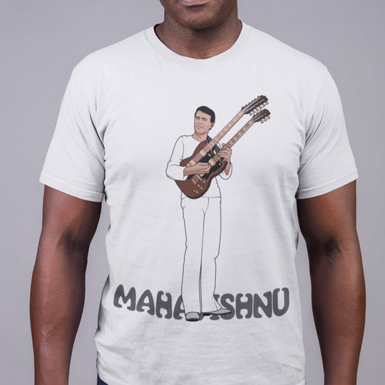 MAHAVISHNU Hand-Drawn Fusion Guitar Portrait Tee