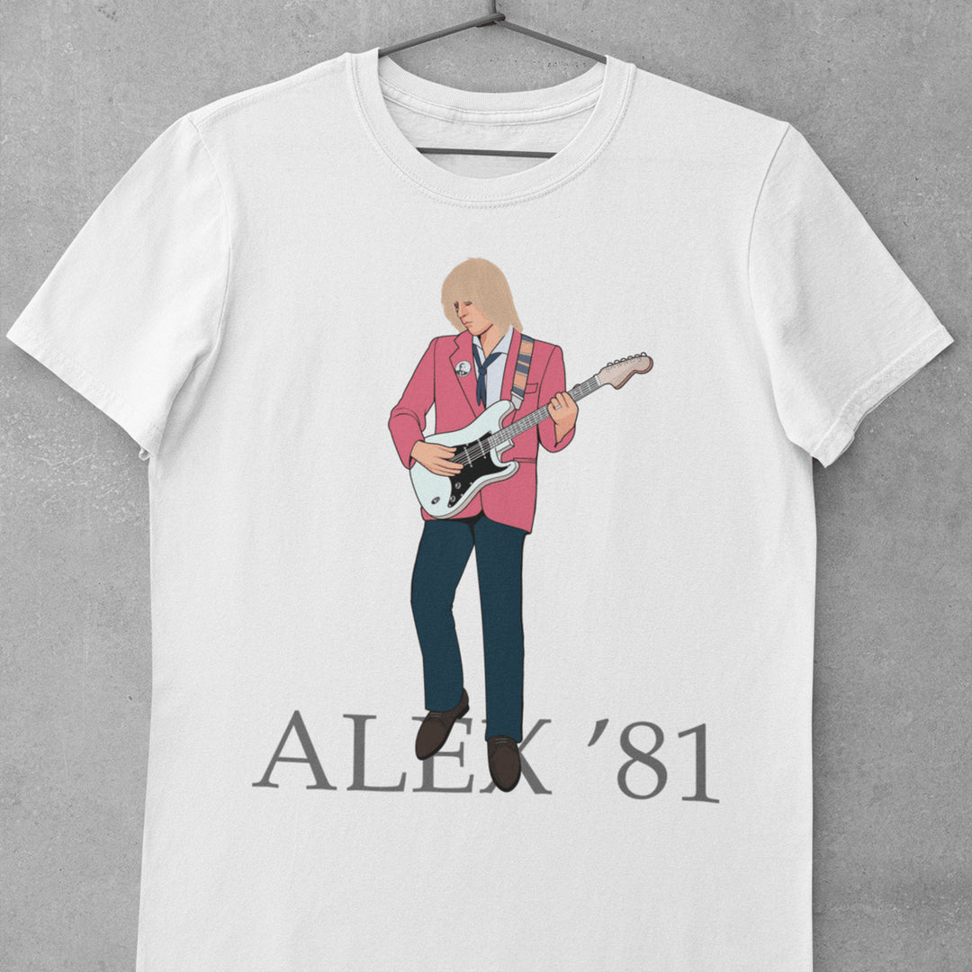 ALEX LIFESON ’81 Hand-Drawn Prog/New-Wave Era Portrait Tee