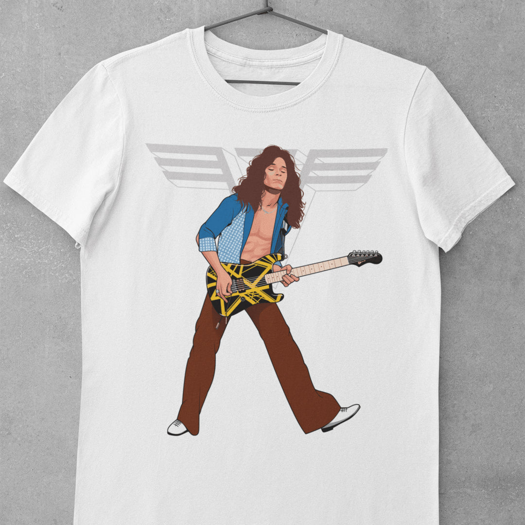 EVH V1 Hand-Drawn Rock Guitar Portrait Tee