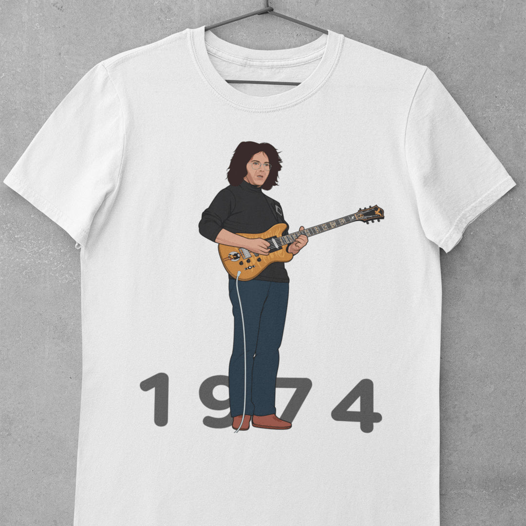 JERRY GARCIA ’74 Hand-Drawn Psychedelic/Folk Portrait Tee