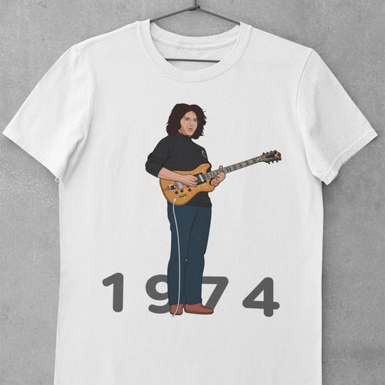 JERRY GARCIA ’74 Hand-Drawn Psychedelic/Folk Portrait Tee