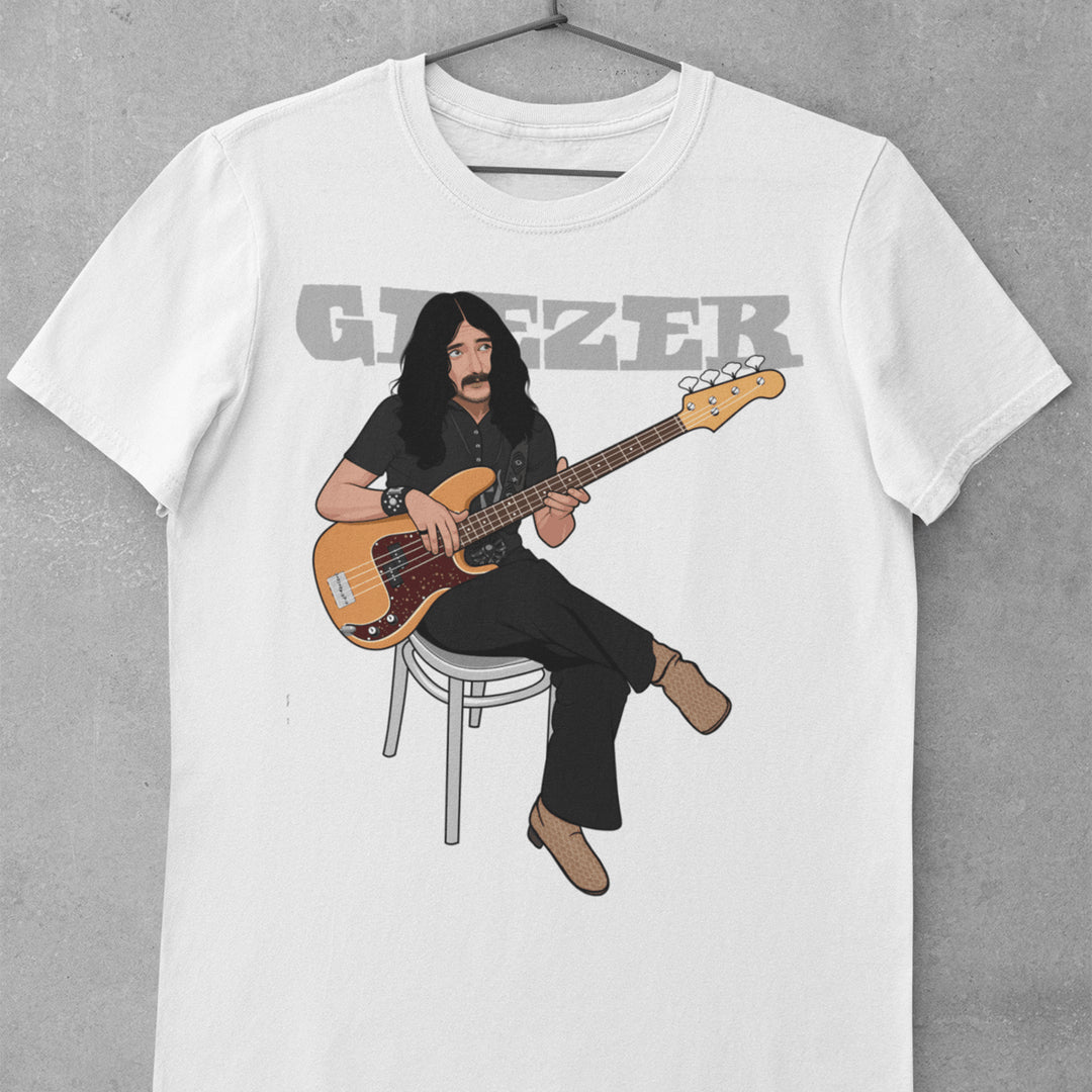 GEEZER BUTLER Hand-Drawn Heavy Bass Portrait Tee