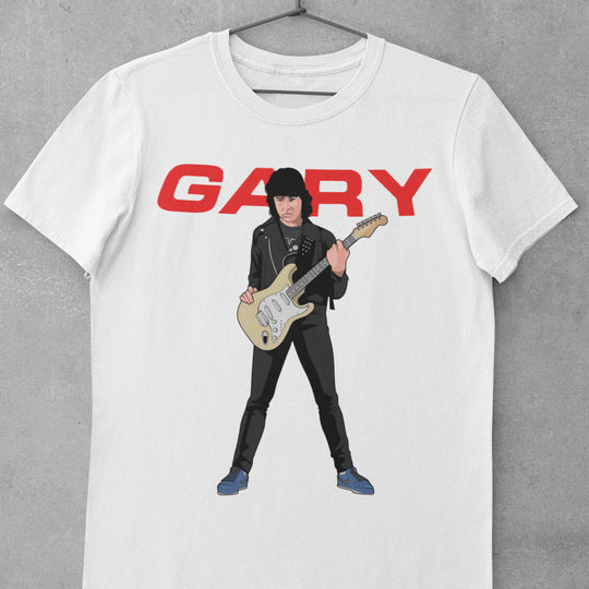 GARY MOORE Hand-Drawn Blues/Rock Guitar Portrait Tee