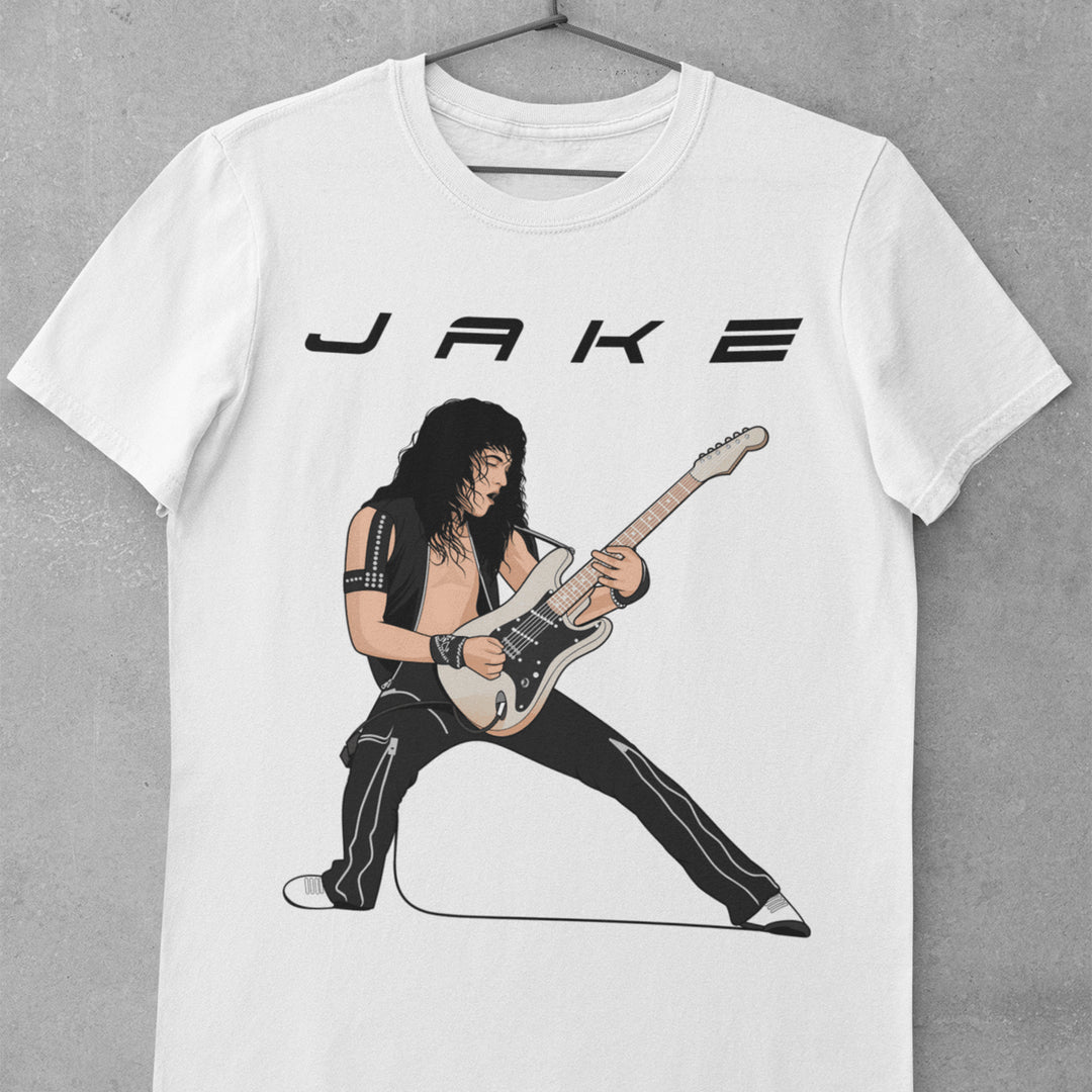 JAKE E. LEE Hand-Drawn 80s Metal Portrait Tee