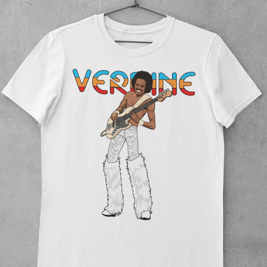 VERDINE WHITE Hand-Drawn Funk/Bass Portrait Tee