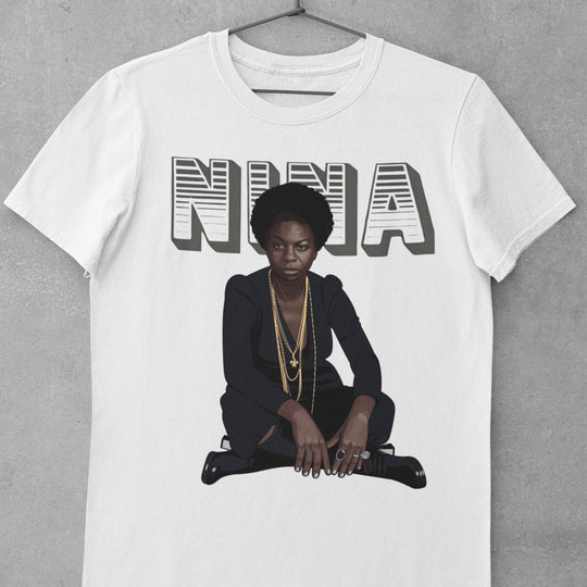 SIMONE Hand-Drawn Soul/Jazz Portrait Tee