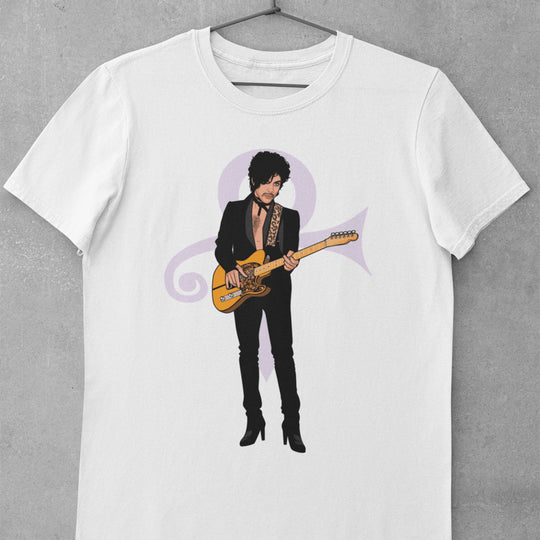 PRINCE Hand-Drawn Art-Pop/Funk Portrait Tee