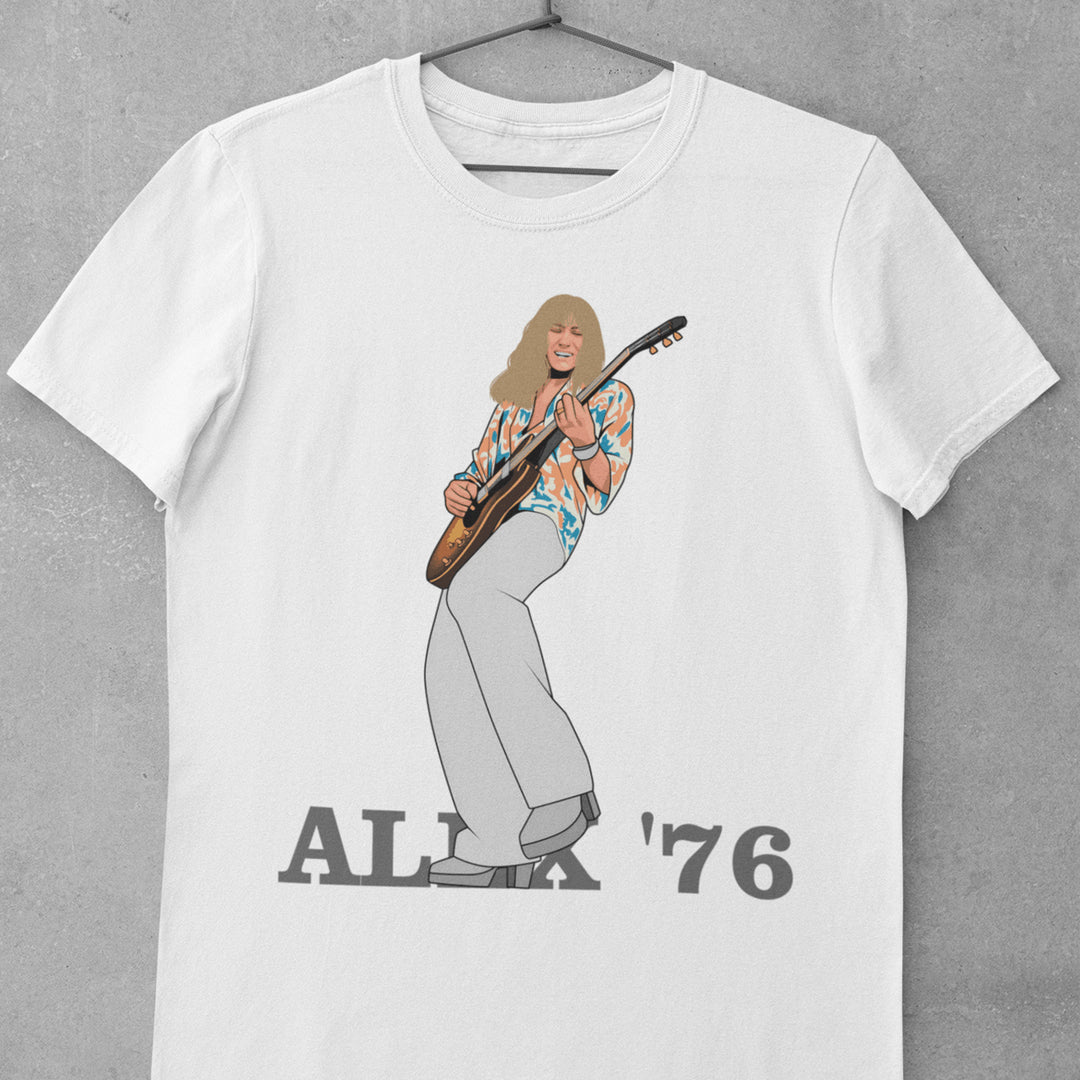 ALEX LIFESON ’76 Hand-Drawn Prog Rock Portrait Tee