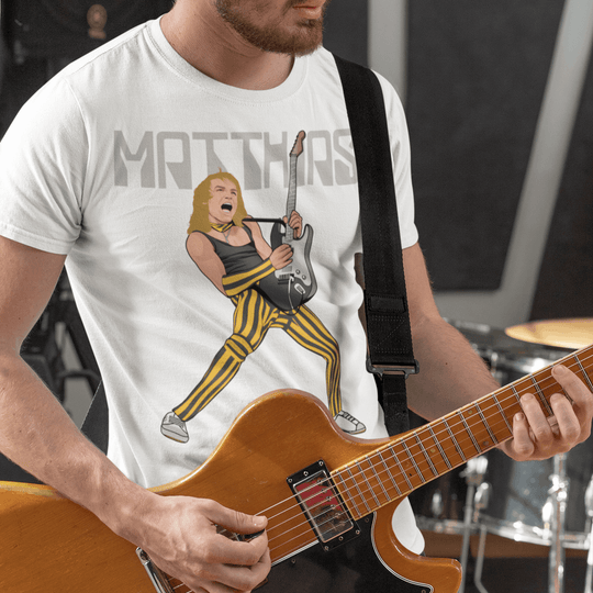 MATTHIAS JABS Hand-Drawn Hard Rock Portrait Tee